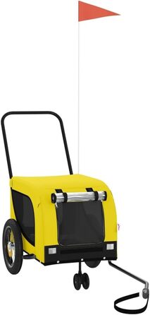 Причіп для велосипеда Gecheer для собак та інших домашніх тварин (124 x 53 x 53 см, жовто-чорний)