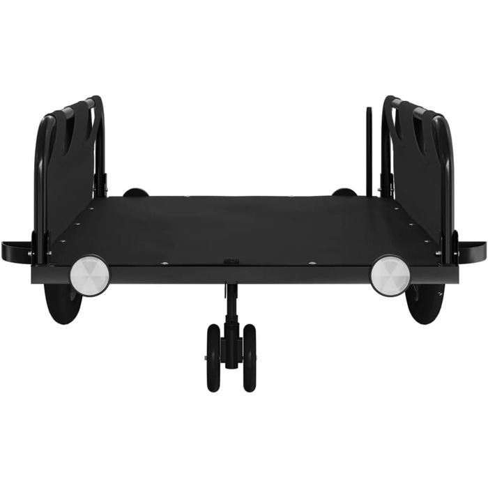 Дитячий/Транспортний причіп для собак, велосипедний причіп, чорний, з оксфордської тканини та металу, для щоденного транспортування, легко збирається