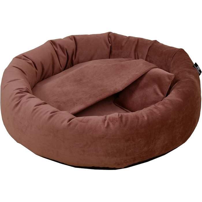 Килимок для собак Luxus Denver | гігієнічний, миється | розмір M (для маленьких та середніх собак) | затишна печеринка з пакетиками для збору відходів | діаметр 68 см (Ø 90 см, Рожевий)