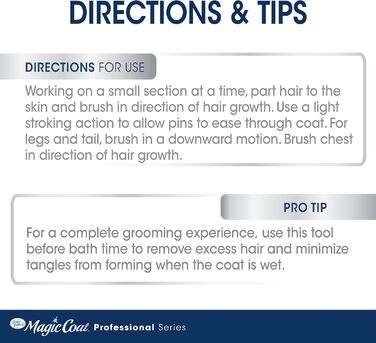 Професійна щітка для грумінгу домашніх тварин Four Paws, 2-в-1 (щітка-тріпач та вистригувач), для собак та котів, всі типи шерсті, середній розмір