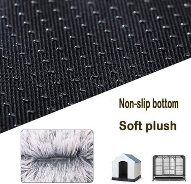 Ортопедичне ліжко для собак, кругле м'яке гніздечко для собак та котів, з водонепроникним дном, біле, Ø 50 см