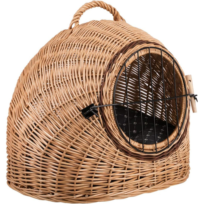 Кішка Будиночок Венге-Сірий, Корзина для кота з лози, Корзина для кота, Місце для собаки з ручкою