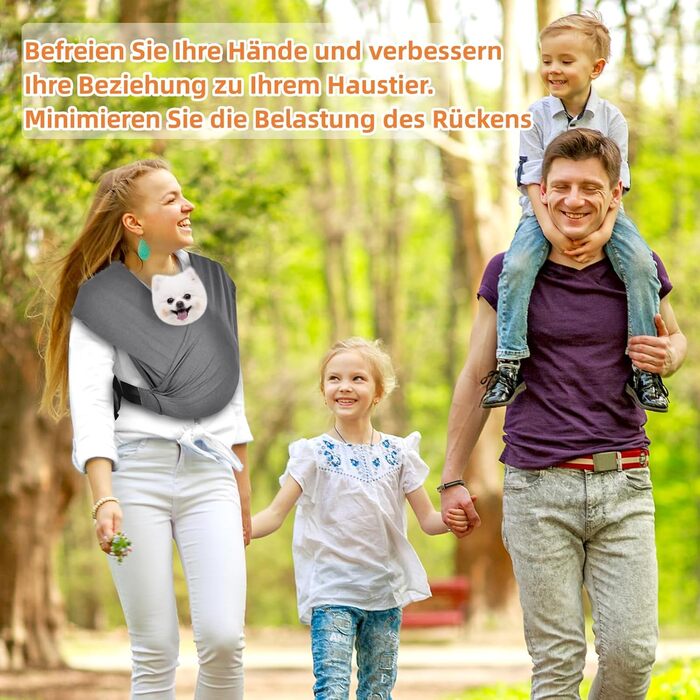 CUBY Сумка-переноска для собак, літня переноска для собак, рюкзак-переноска для собак, регульована переноска для цуценят, 10 фунтів (темно-сірий)