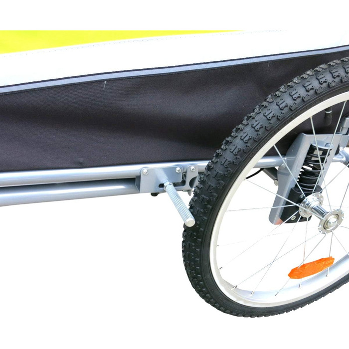 Візок для собак великих порід та велопричіп з підвіскою (чорний)