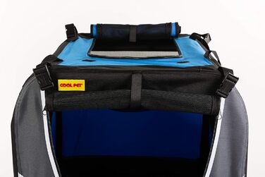 Транспортна переноска для собак CoolPet Box, 82х59х59 см, блакитна (туркІз)