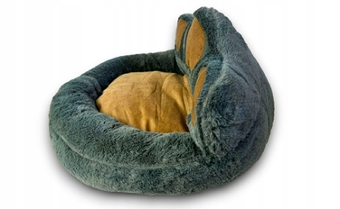 М'яке плюшеве лежак-кокон для собак з високими бортиками