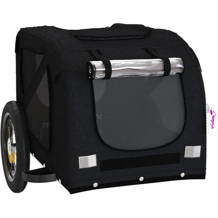 Фарм-причіп для собак Gecheer: зручний, з відбивачами, зелено-сірий, 124x53x53 см