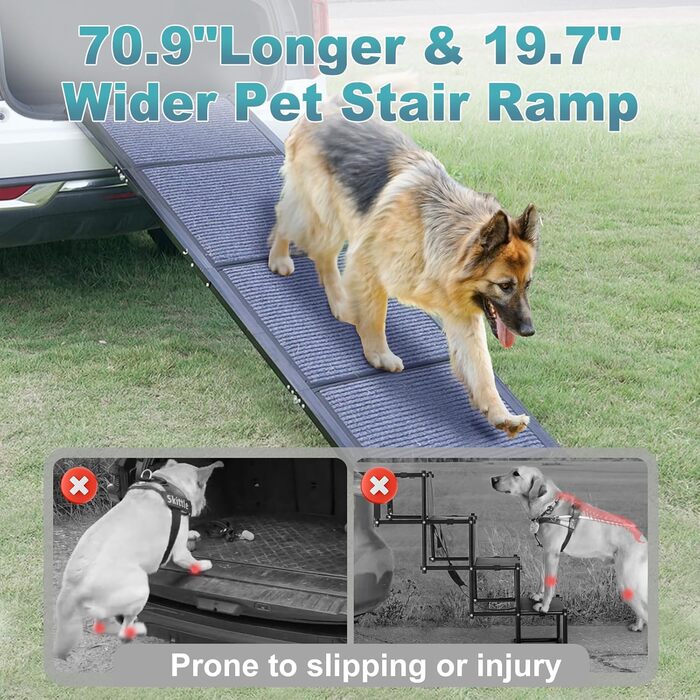 Східці для собак у автомобіль Meulbaty: 180 см x 51 см, складані, антиковзні, для собак до 113 кг