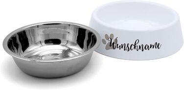 Миска для корму PrintPlanet® з іменем або текстом на вибір - миска для собак з іменем, персоналізована та надрукована - дизайн 2