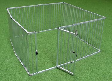 Callieway® Розкладний вольєр ALUZAUN/Freilaufgehege/Welpenauslauf Safety Pro' 8-частинний для цуценят, заходів та кемпінгу (Спеціальна висота 80 см, 8 панелей по 80 см)