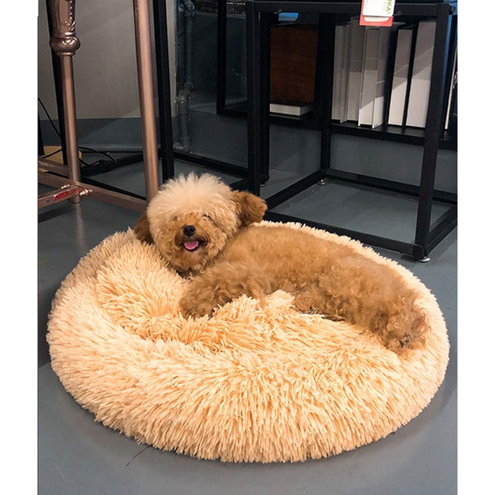 Ортопедичне кругленьке ліжко для собак XL: зручне, миюче, з memory foam. Підходить для великих собак (лабрадорів)