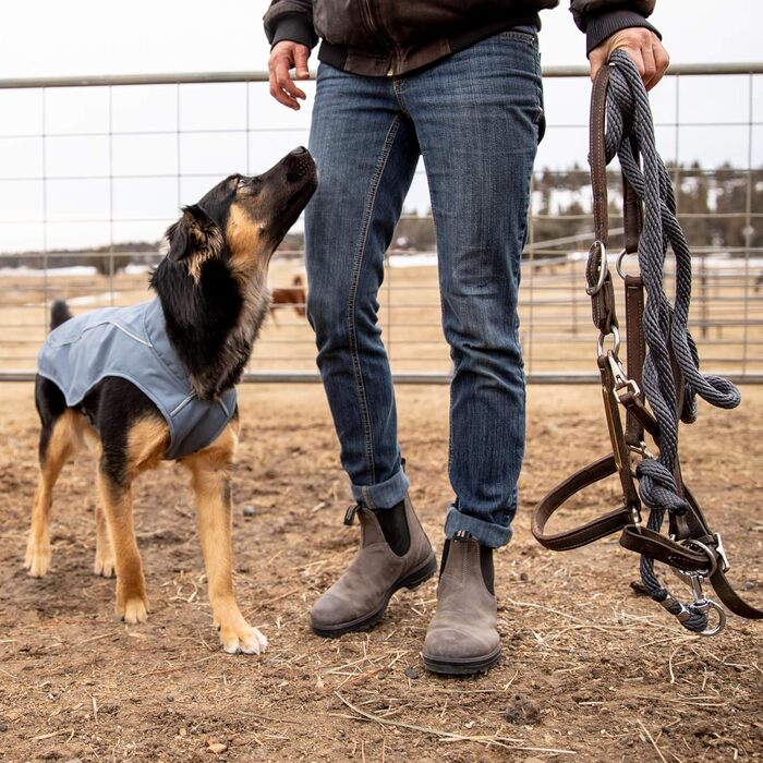 RUFFWEAR Overcoat – міцна собача куртка з флісовою підкладкою для холодної погоди, синя, розмір M