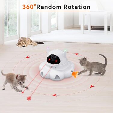 Інтерактивна іграшка для котів Spessn 2-в-1, електрична, USB, для розвитку інтелекту, підходить для кошенят та собак будь-якого віку