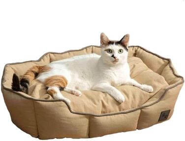 Ліжко для котів та собак English Home, 40x60x17 см, бежеве. Знімний чохол, машинне прання