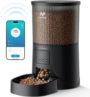 Автомат годування котів IMIPAW 5G WiFi, керування через додаток, 4L, для котів та собак