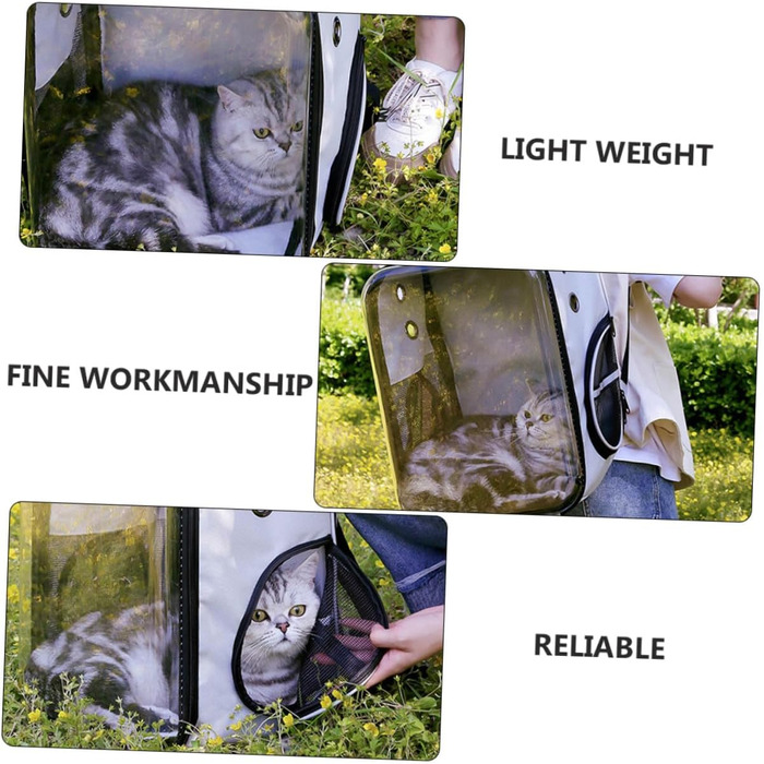 CIYODO Транспортна сумка для домашніх тварин: складана, прозора, з міцного PC та дихаючого Оксфорду. Підходить для собак та котів.