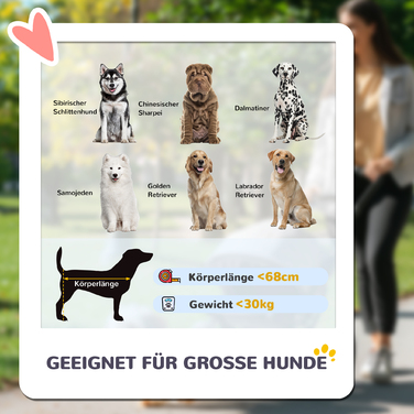 PawHut Коляска для собак Dog Buggy складна для великих собак і кішок до 30 кг Баггі для кішок з подушками Сітчасті вікна Двері Сумка для зберігання Котяча коляска з страхувальними тросами, гальмами, баггі Сірий | Аосом
