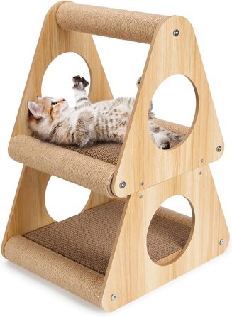 Кігтеточка Ownpets для котів, будиночок, 54 см, багатофункціональна, екологічна, стабільна, ідеальна для відпочинку та заточування кігтів