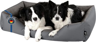 BedDog Zara: лежанка для собак середніх розмірів, XL, 150x110x28 см, сірий колір, знімний, washable cover