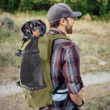 PETCUTE Рюкзак-переноска для собак і котів, рюкзак для подорожей, дихаюча сітка, до 10 кг, світло-коричневий