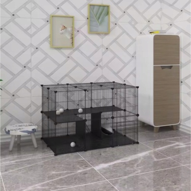 Клітка для хом'яків та морських свинок Cudo (70x70x105 см), чорна — Z-PEF0020blk