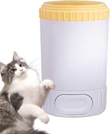 Автоматичний мийник лап для собак, мийка для лап домашніх тварин, щітка для чищення лап, підходить для всіх порід, жовтий