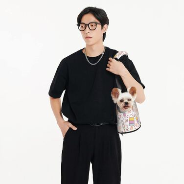 Сумка-переноска для собак та котів, мотив: морозиво, легка, зручна, для маленьких тварин