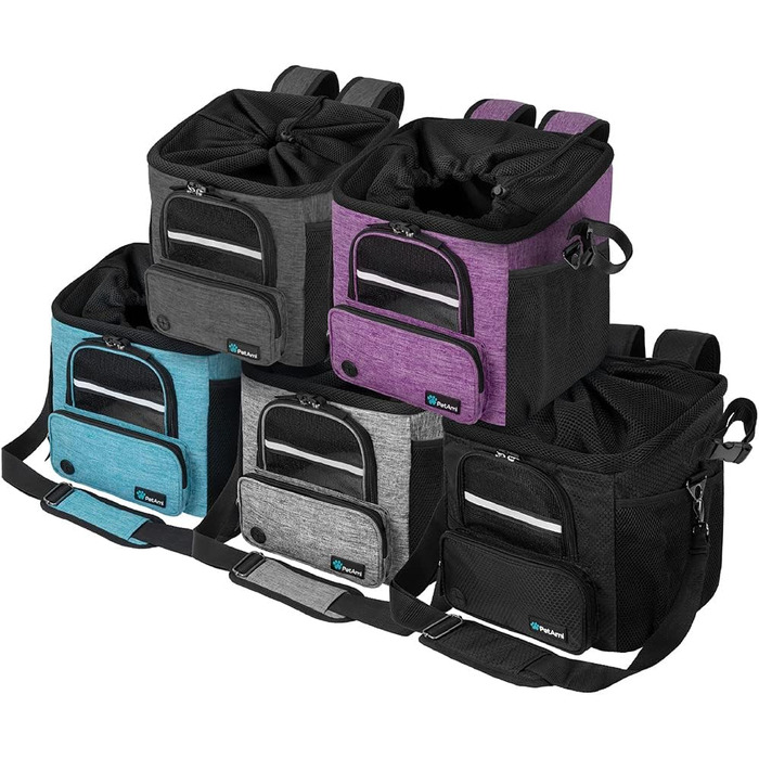 PetAmi Корзина для собак на велосипед, м'яка, з вентиляцією, рюкзак-переноска для собак, корзина на кермо велосипеда, для цуценят, котів, кішок, автокрісло з ременями безпеки (сірий) (фіолетовий)