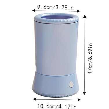 Миска для миття лап собак, портативна машинка для чищення лап | Силіконовий очищувач лап для собак маленьких, середніх та великих порід, водонепроникна миска для миття лап, м'яка щітка, блакитний та білий колір (блакитний)