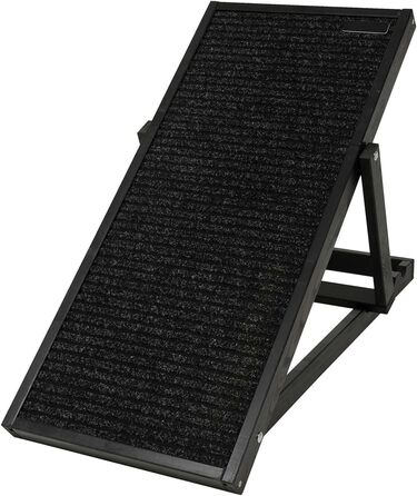 Рампа для собак і котів, пандус для собак, регульована авторампа з дерева, чорного кольору