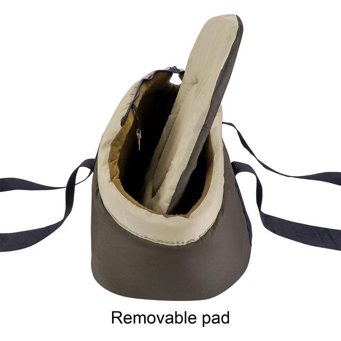 Переноска для собак та котів великої місткості, зимова, складана, дихаюча, регульована, для тварин до 5 кг (колір: коричневий)