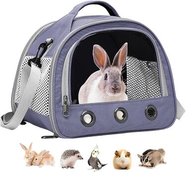 Переносна сумка-переноска для птахів Vogeltransport - Легка, дихаюча сумка для папуг, хом'яків та інших дрібних тварин, фіолетового кольору