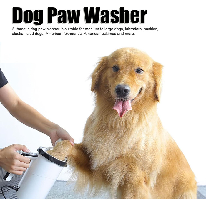 Автоматичний мийка лап для собак, портативна, розділена, ручна, перезаряджувана. Підходить для середніх та великих собак