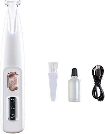 Бездротовий триммер для собак та котів з тихим мотором та ергономічною ручкою для безпечного догляду за лапами. Триммер для котів (P)