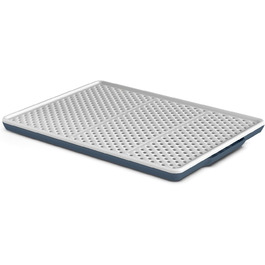 Килимок для котячого туалету PATAM з антиковзким ситом, сито для свинячого сита, 46 см x 36 см x 3 см, Made in Italy – (Champion Blau)