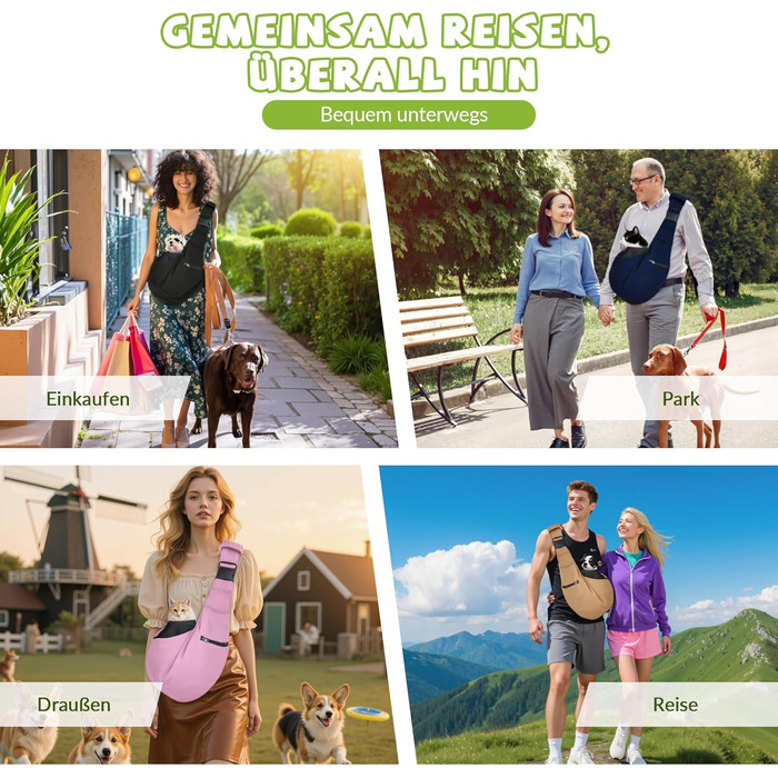 Трансформер для собак та котів ALLSOPETS, дихаюча сумка-переноска з безпечною шлейкою, м'яка переноска для подорожей та до ветеринара (Оливковий)