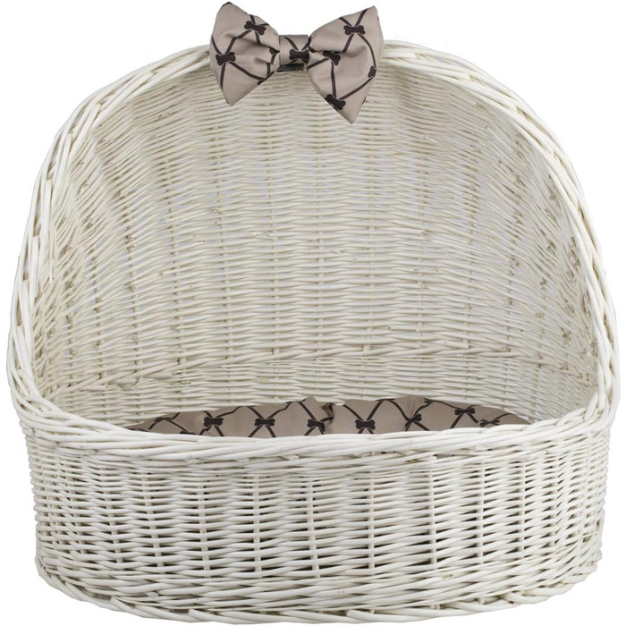 Кремова плетена хатинка для тварин з лози e-wicker24