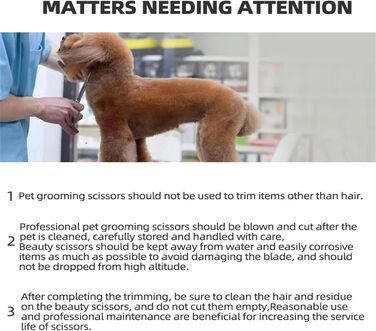 Професійна вигнута ножиця для собак 7.5 дюймів, з ергономічною ручкою, з нержавіючої сталі 440C, для грумінгу собак та котів