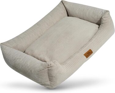 Ортопедичне ліжко для собак Freudentier з корду - миється - знімний лежак - сертифікат Oeko® TEX - ручної роботи в Європі - для маленьких, середніх та великих собак (L) (Кремовий, XXL (120x82cm))