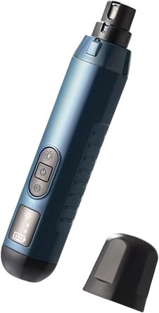 Електричний точильний верстат для нігтів домашніх тварин з подвійним світлом та LCD-дисплеєм, для точного підрізання нігтів, блакитний