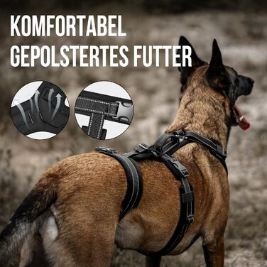 Нашийник для собак OneTigris HOUNDLOCK тактичний, чорний, M (14-27 кг)