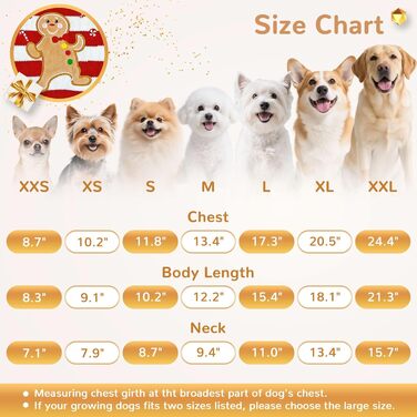 Теплий зимовий светр для собак з малюнком імбирного пряника, червоний, розмір XX-Large