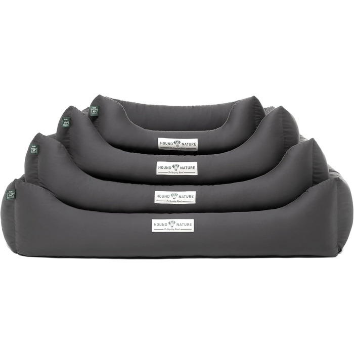 М'яке собаче ліжко HOUND & NATURE Bern Eco, розмір S (75x60 см), сіре - зручне та миється