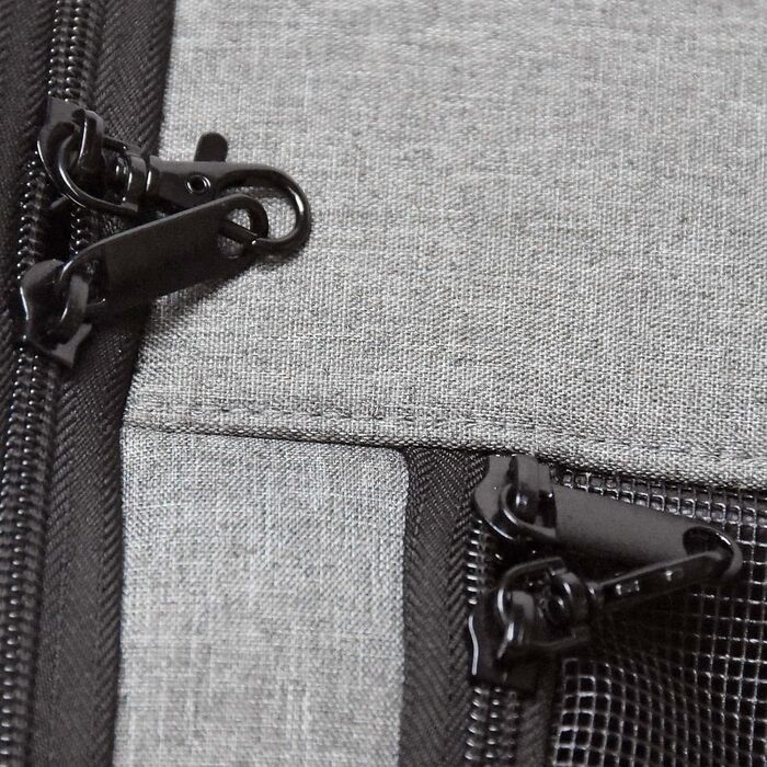 Рюкзак для собак та котів Fudajo, 32x27x40 см, до 6 кг, чорно-сірий, розкладний, для подорожей