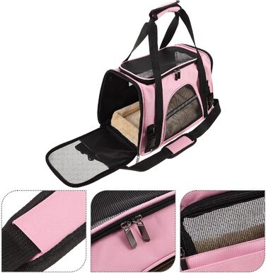 Транспортна сумка для котів LOLIPPYY: дихаюча сітка, складана, для подорожей в авто та на вулицю, м'яка, з надійним замком