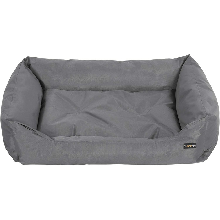 Ліжко для собак Feandrea XXL, сіре, 100x70x28 см, ортопедичне, знімний чохол, нековзке, для спальні та вітальні