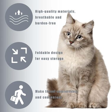 Сумка-переноска для котів та дрібних тварин, рюкзак-переноска з сіткою, сірий колір