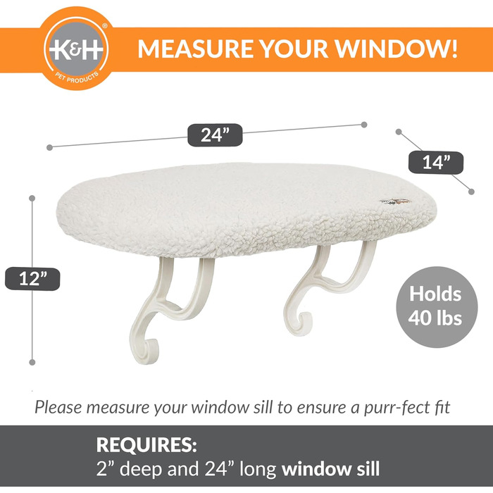 Лежак для котів K&H PET Products Kitty Schweller, флісовий, без підігріву, 35,6 x 61 см