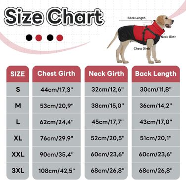 Зимовий одяг для собак маленьких порід: теплий жилет, водонепроникна куртка, червоний (M)