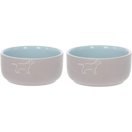 Набір керамічних мисок для собак Dog Spirit (2 шт., 1000 мл) - миски для корму та води